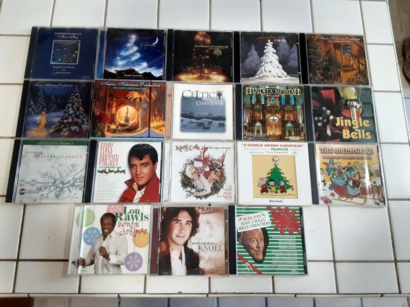 HUGE 18-Pc Classics & Contemporary Christmas Music CD Collection- Set the holiday vibes!