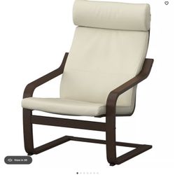 (2) IKEA POANG ARMCHAIRS IN BROWN & WHITE W/ CUSHIONS (GREAT CONDITION) - $250