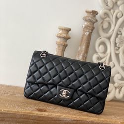 CHANEL CF classic double flap women's bag classic style lambskin