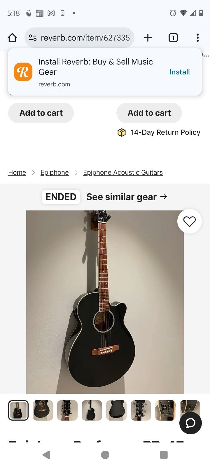 Epiphone PR-4E Le Acoustic-Electric Guitar