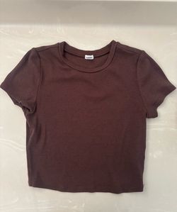 Garage brown crop top size medium