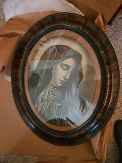 Mary lithograph oil painting