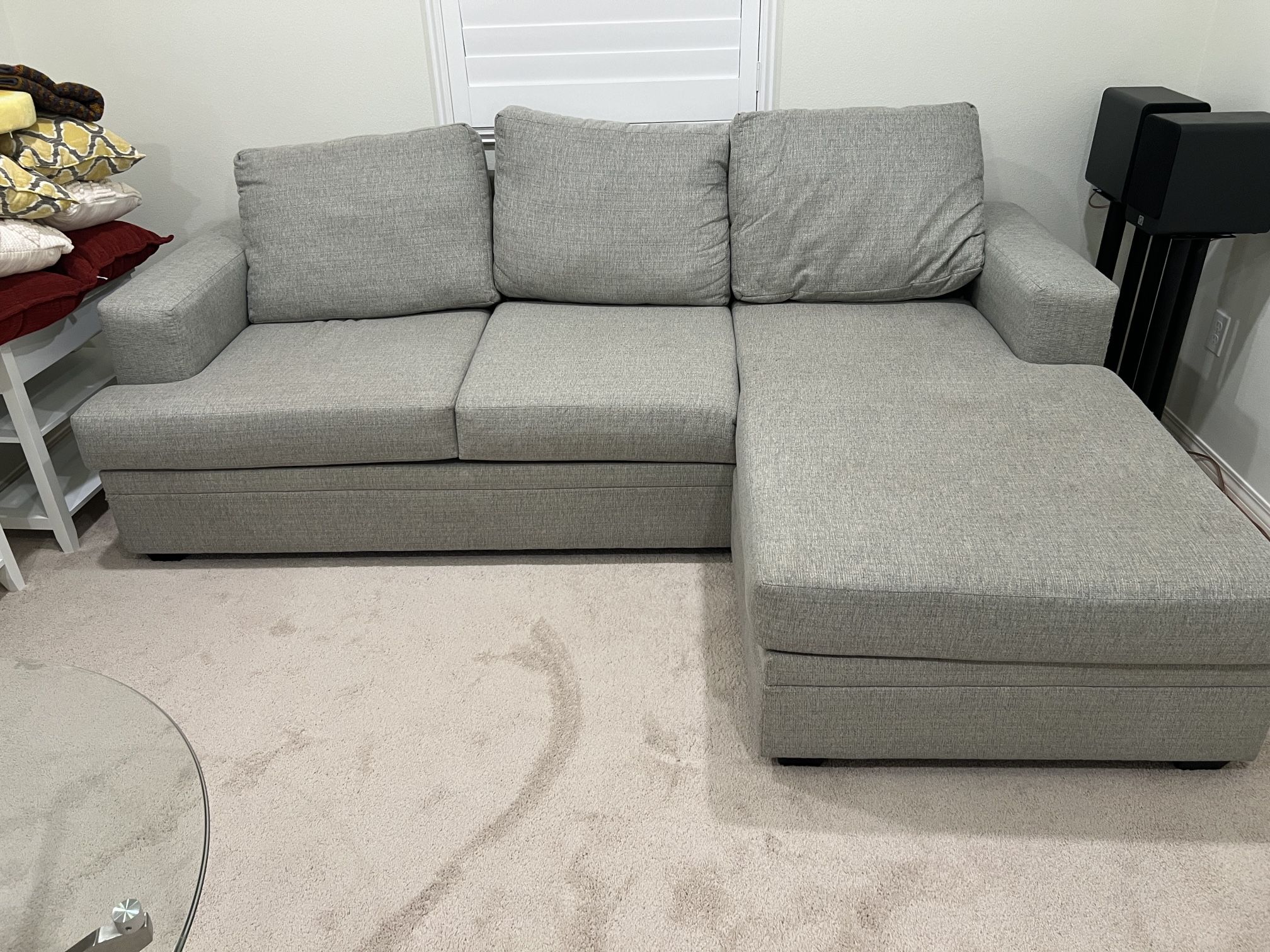 Living Spaces Sofa w/ Reversible Chaise