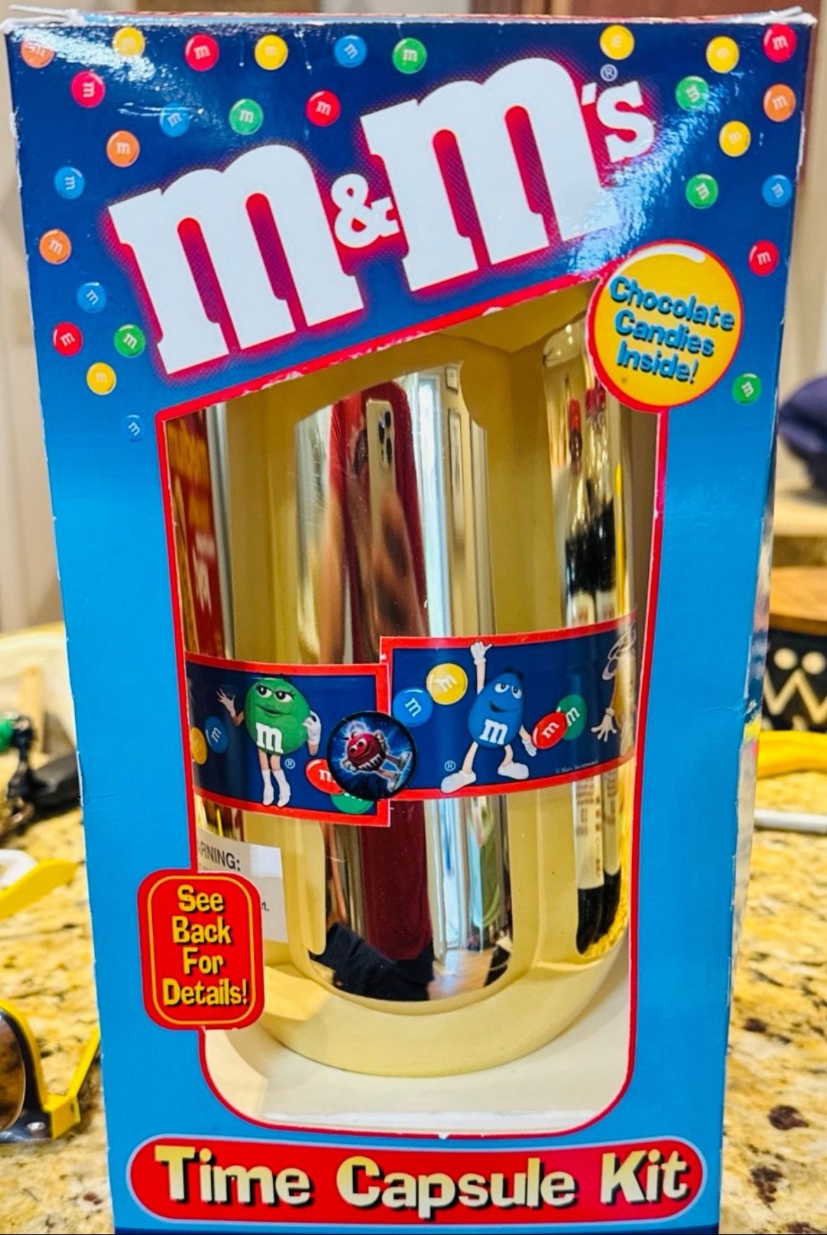 2000 M&M Collectable Big CANDY DISPENSER+ TIME CAPSULE KIT, New Millennium, Toys