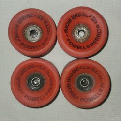 Vintage 80'S Skateboard Wheels Powell Peralta Bones 65x38mm 