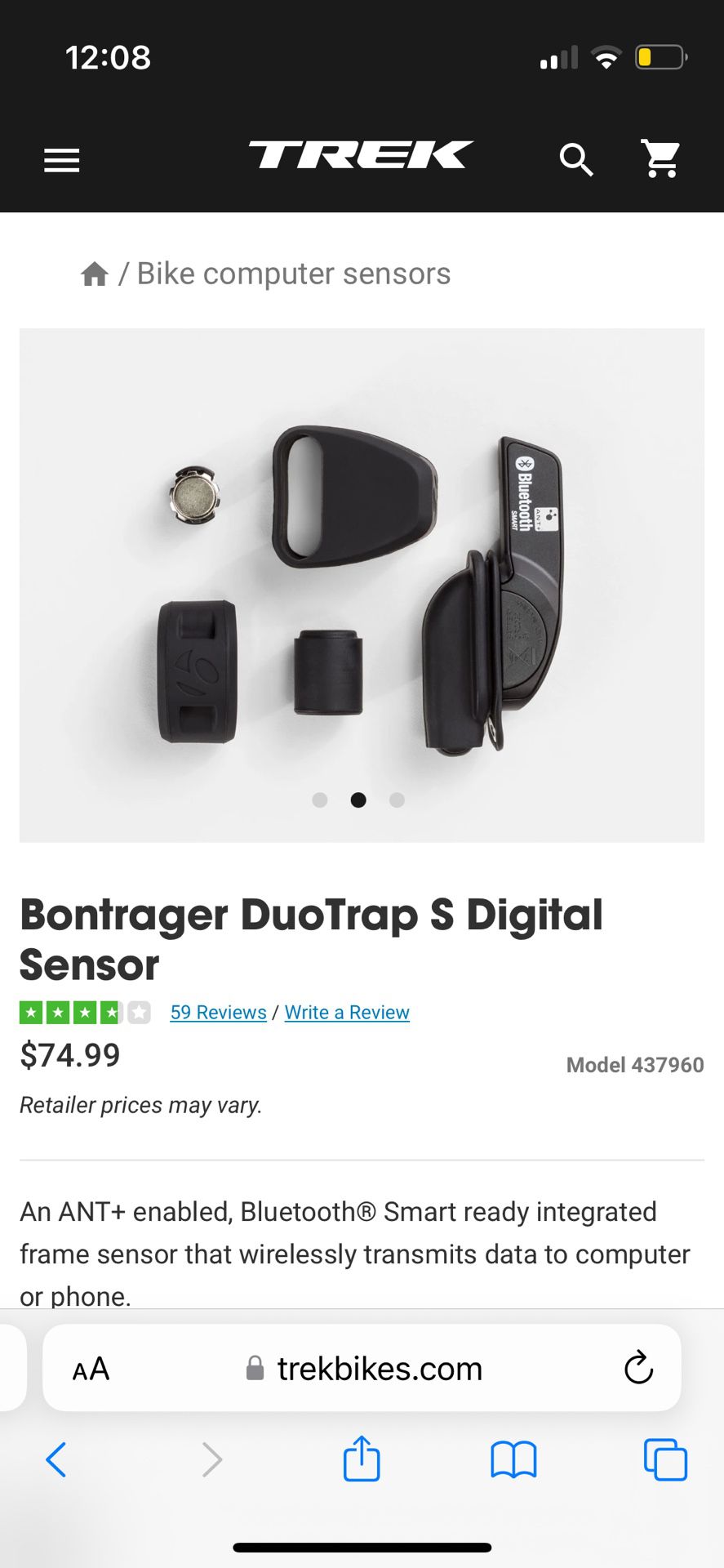 Duotrap S Digital Sensor For Trek Bikes 