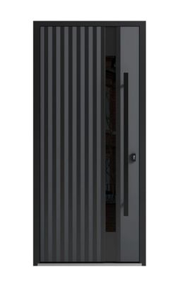 Modern steel exterior aluminum door
