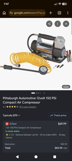 Pittsburg 150psi Portable Air compressor