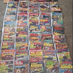 50 - 1980s & 1990's Hot Rod, Drag, Racing, Car Magazines 