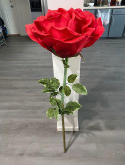 Giant Artificial Red Rose with Stem