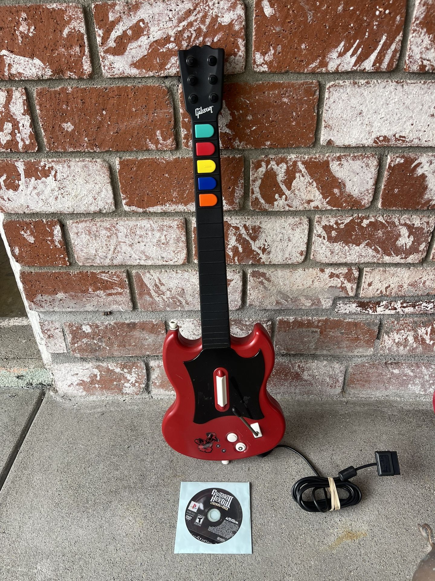 Playstation 2 Guitar Hero Wired Controller Red