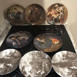 8 Antique Plates