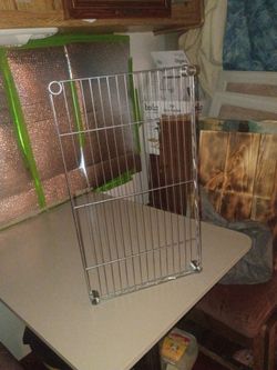 Chrome Wire Shelf Panel with Connectors