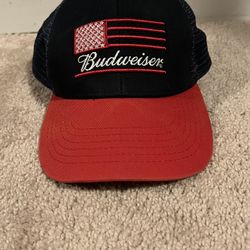 Budweiser Navy And Red Flag Hat 