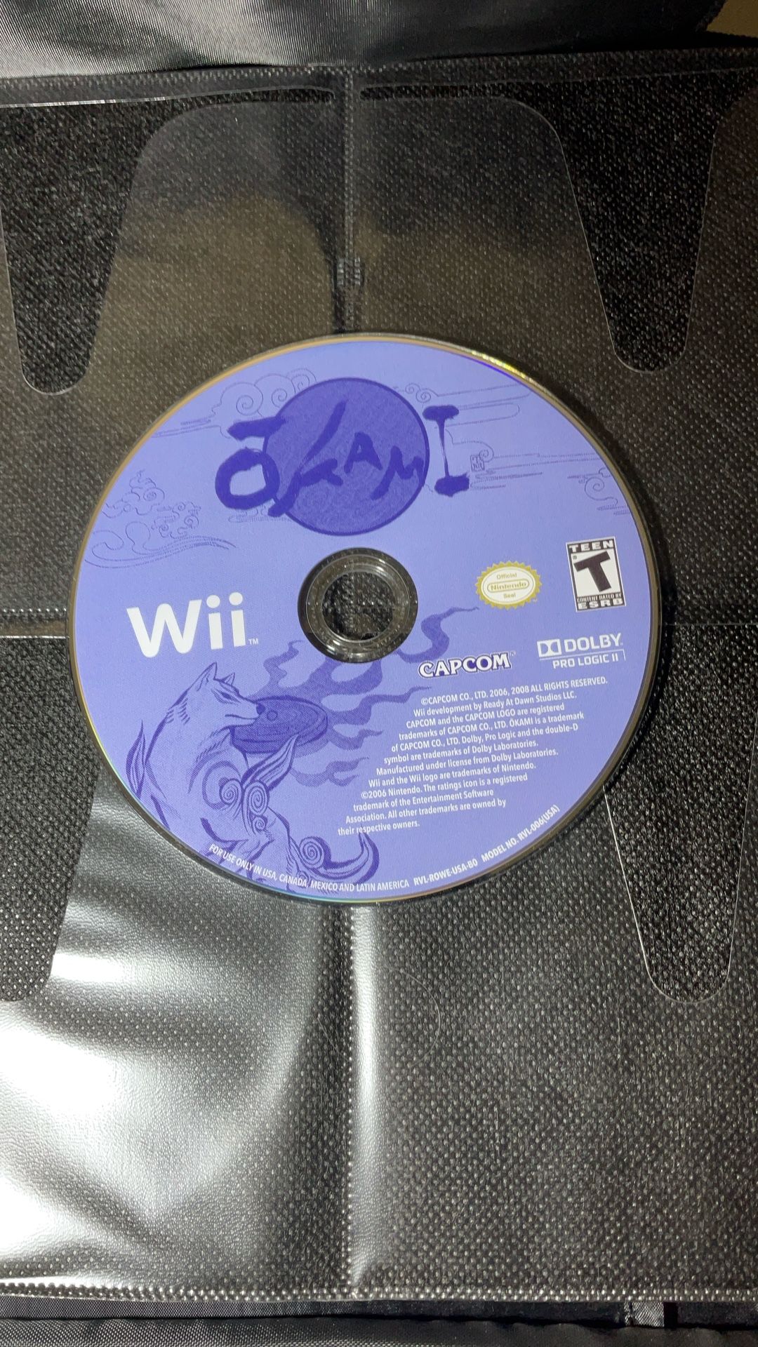 Okami Game Disc And Manual For Nintendo Wii 
