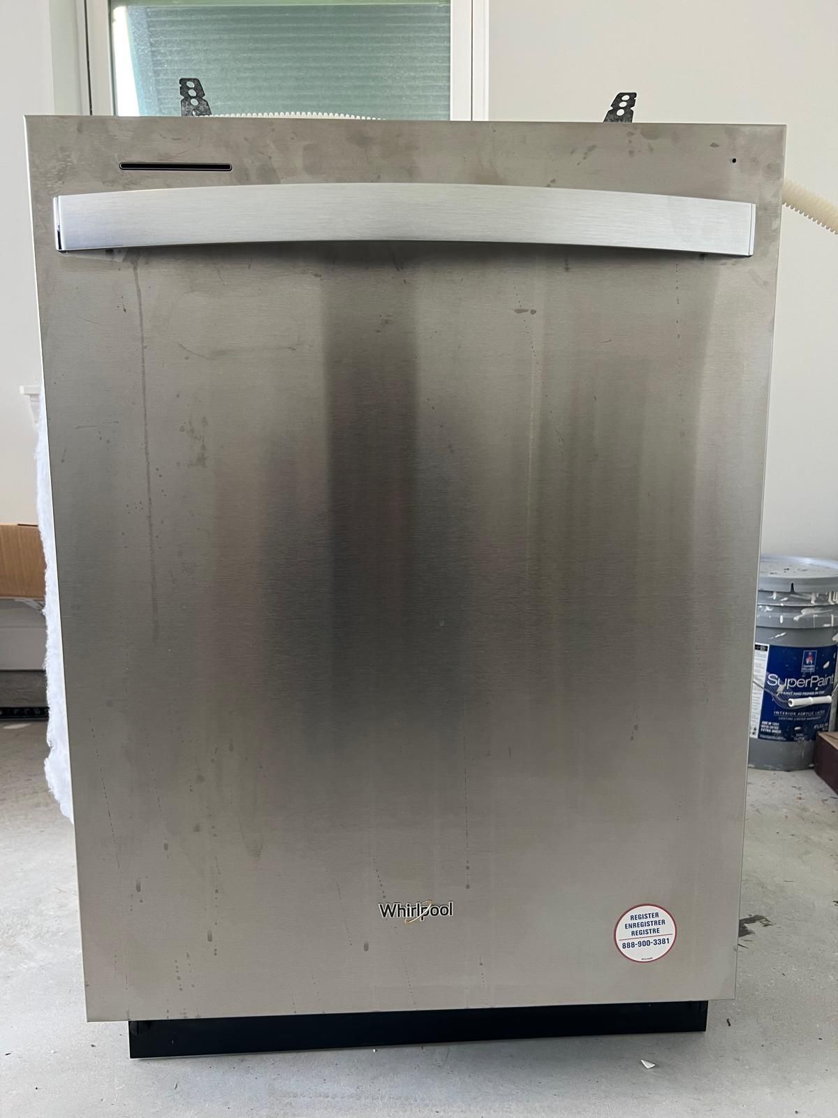 Whirlpool Stainless Steel Front Dishwasher - Brand New