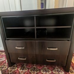 Wooden Table With Two Drawers 