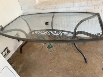 Hampton Bay Outdoor Patio Dining Furniture Set Glass and Metal