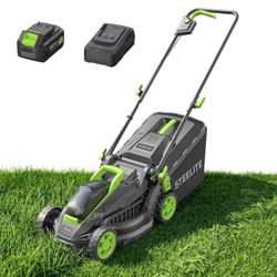 20V Brushless 13" Cordless Lawn Mower with 4.0Ah Battery & Charger