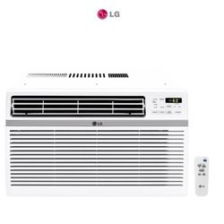 LG 10000 BTU 115V Window Air Conditioner with Three Fan Speeds Remote Control