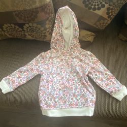 Toddler Hooded Floral sweatshirt 18 Mo.