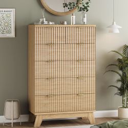 6 Drawer Dresser for Bedroom, 46" Tall Modern