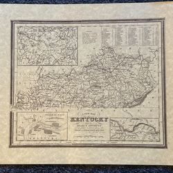 Vintage Map reproduction of Kentucky