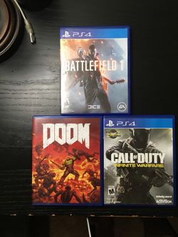 PS4 Games: Battefield 1 DOOM & Call of Duty Infinite Warfare