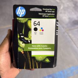 HP 64 X4D92AN Genuine Ink Cartridge 2-Pack Black Tri-Color💥SEALED💥2027