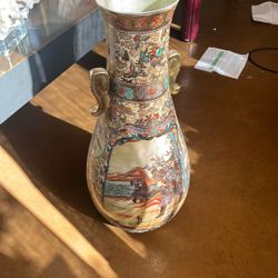 Japanese Satsuma Vase Large