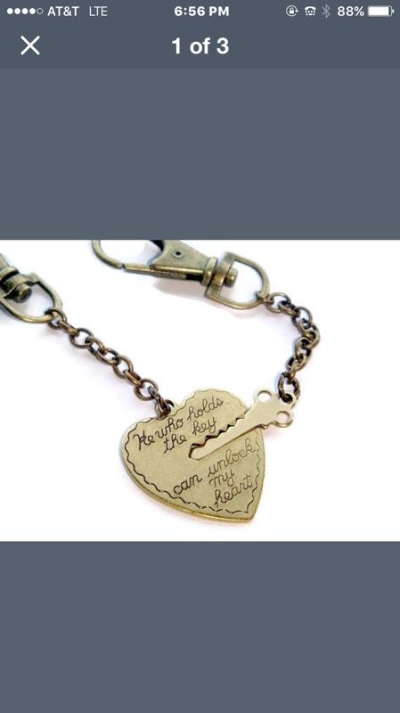 Two gold key chains in one!