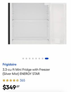Frigidaire 3.3-cu ft Mini Fridge with Freezer (Silver Mist) ENERGY STAR