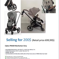 PRAM CYBEX PRIAM CARRITO MANHATTAN GREY
