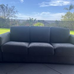 Grey Velvet Queen Fold Out Sofa 