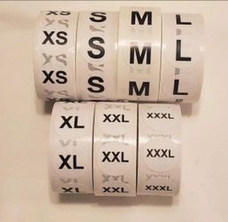 3500 Size Labels for Clothing 7 Rolls
