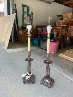 Pair of Vintage Ornate Table Lamps — $60 for the pair