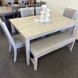 Dining Table With 4 Chairs And A Bench 