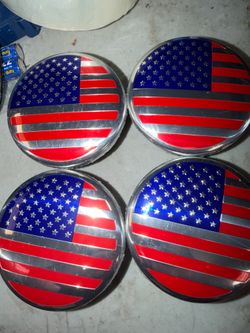 GMC/Chevrolet hub caps 83mm American flag