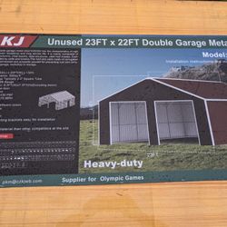 23 x 22 Metal Double Garage Building
