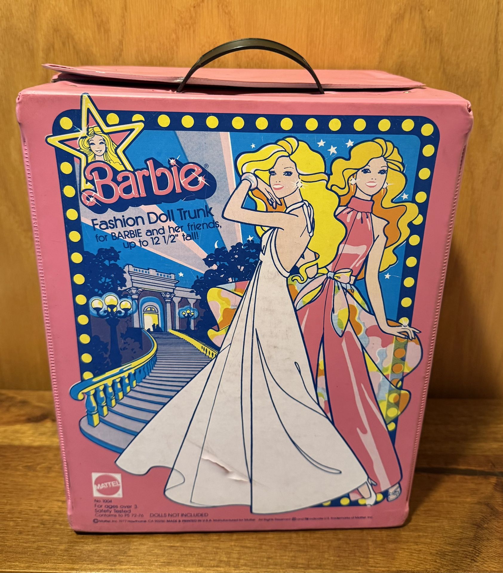 Vintage Retro 1977 Mattel Superstar Barbie Fashion Doll Trunk Doll Double Case