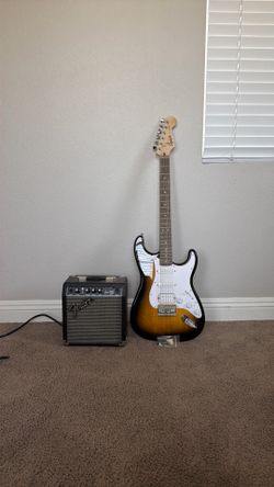 Fender guitar and amp