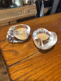 Vintage Seashell Candle Holders