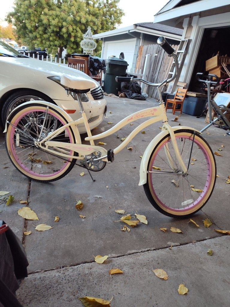 Micargi Rover GX 26 Women Beach Cruiser Bicycle, Vanilla Pink