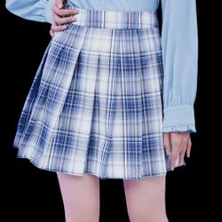 Kawaii Plaid Pleated Skirt