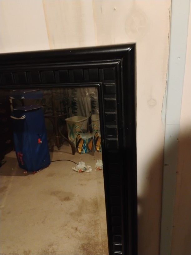 Old , Beautiful Beveled Glass Mirror ... 48"X38" , Excellent Condition.
