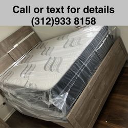 New Mattress, Boxprings & Metal  Frame, All Sizes Available, Excellent Quality Low Prices. Twin At $99. Hablamos Español. 