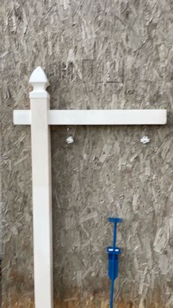 ESTATE SALE - 6ft White Vinyl Yard Sign Post Real Estate