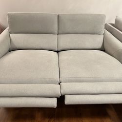 Lucas Fabric Power Recline Sofa-Grey