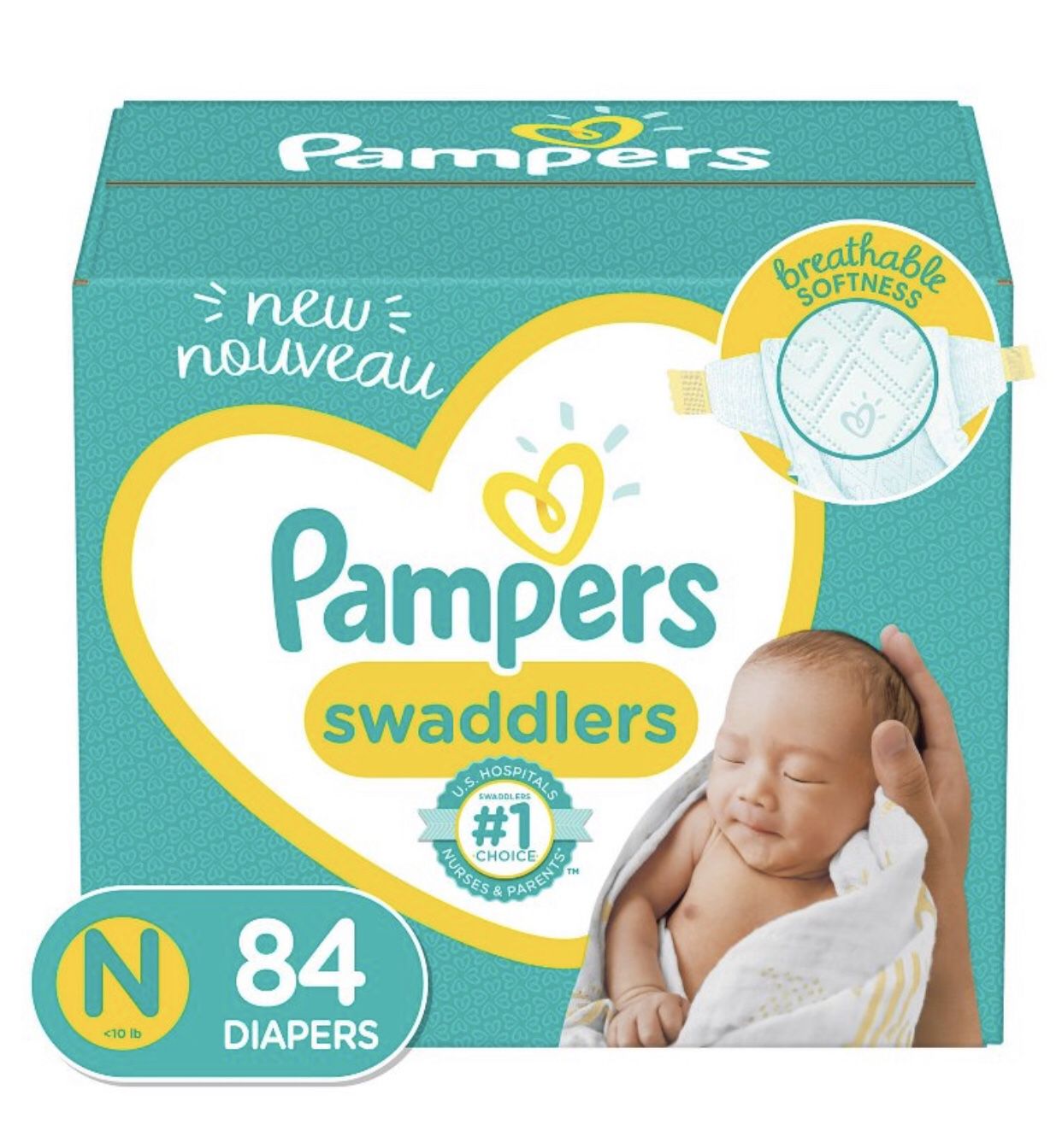 Pampers Swaddler Diapers - Size Newborn - 84ct