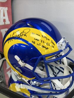 autographed Stafford, Authentic Helmet